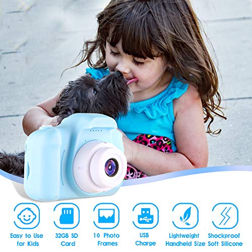NINE CUBE Kids Camera, Digital Camera for Toddlers Age 3-5,1080P Toddler Camera Toys for Ages 5-7, Children Camera Birthday Festival Gift for 3 4 5 6 7 Year Old Boys Girls(32G SD Card) - Thumbnail 3