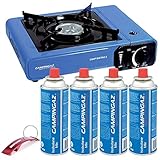 Hornillo Portátil Campingaz + 4 Cartuchos compatibles CP250 + Llavero Bricolemar de Regalo