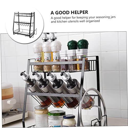 Zerodeko 1 Peça Rack De Acabamento Suportes De Prateleira Suporte De Chão Rack De Molho De 3 Camadas