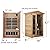Xmatch Far Infrared Wooden Outdoor Sauna, 2-Person Size 1750W, 9 Low EMF Heaters, 10 Minutes Pre-Warm up, Time and Temp Pre-Set, 2 Bluetooth Speakers, 2 LED Reading Lamp and 2 Chromotherapy Lights
