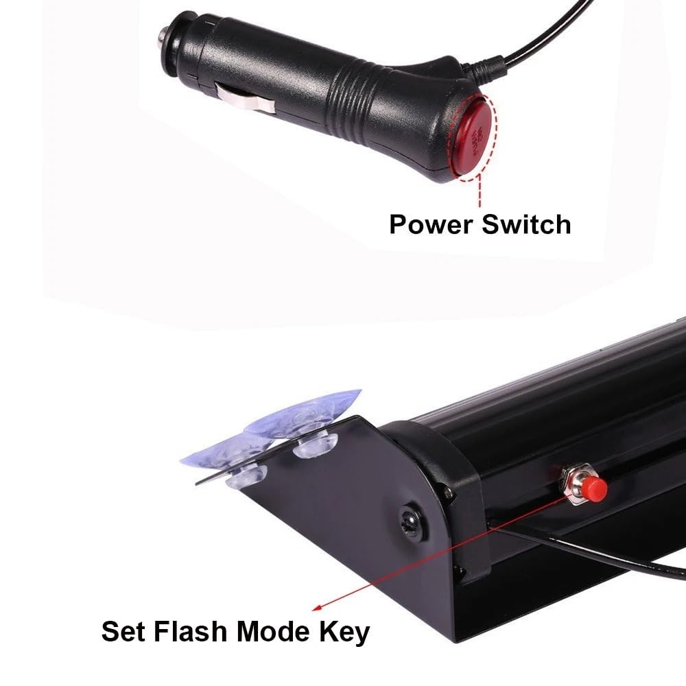 Luce stroboscopica universale for auto a 8 LED, lampeggiante, for parabrezza, lampeggiante, luce di segnalazione, luci di emergenza della polizia, rosso e blu, 12 V(All Blue)