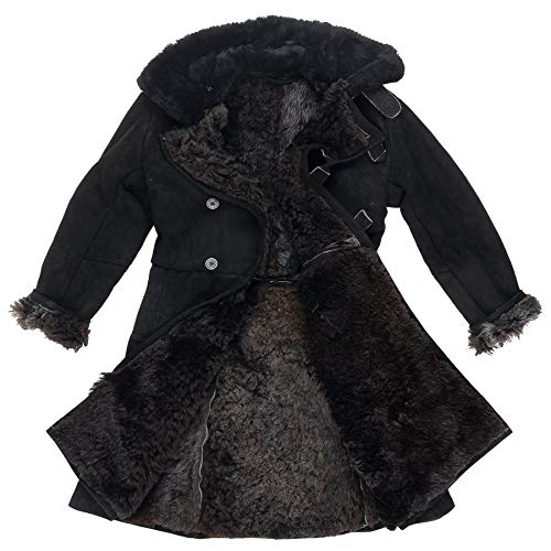 Russian Sheepskin Leather Coat – Waterproof, Windproof Handmade Shearling Jacket