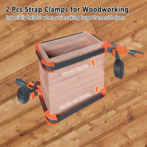 Iswees 2 Packs Band Clamps Woodworking Straps With 4 Corner Claws thumb #7