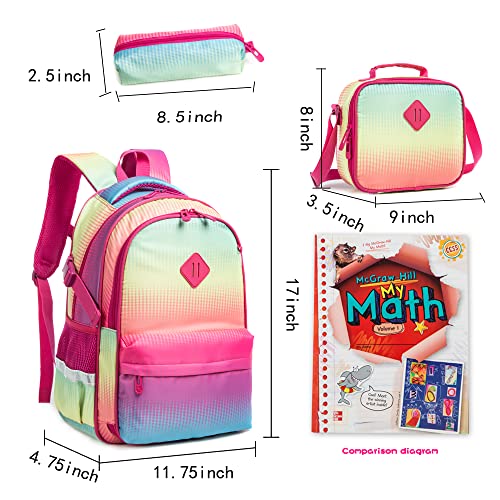Mohco Kids Backpack 16 In School Bookbag With Insulated Lunch Box Pencil Case Lightweight Student Bookbag For Girls And Boys #TOP7