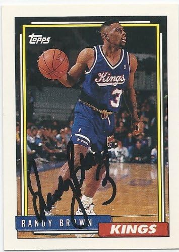 1992, Randy Brown, Sacramento Kings, Signed, Autographed, Topps Basketball Card, Card # 181, a COA Will Be Included