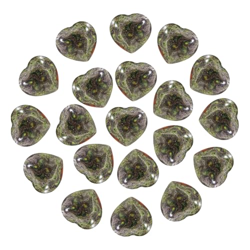 Cadeaux pour femmes précieux lot de 20 cœurs en bloodstone