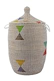 UTILISATIONS POLYVALENTES : Que ce soit dans la chambre à coucher, la salle de bain ou la chambre d'enfant, ce bac à linge s'intègre avec style dans tous les intérieurs. Utilisez-le comme panier à linge, boîte de rangement pour les jouets ou pour les couvertures et les coussins.