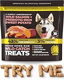 Pup Choice Wild Catch Treats – Freeze Dried Salmon & Sweet Potato Dog Treats – Single Protein, 43% Protein, 3% Omega-3 – Raw Training Treats & Meal Topper – Grain Free – 5.5 oz (300 Count)