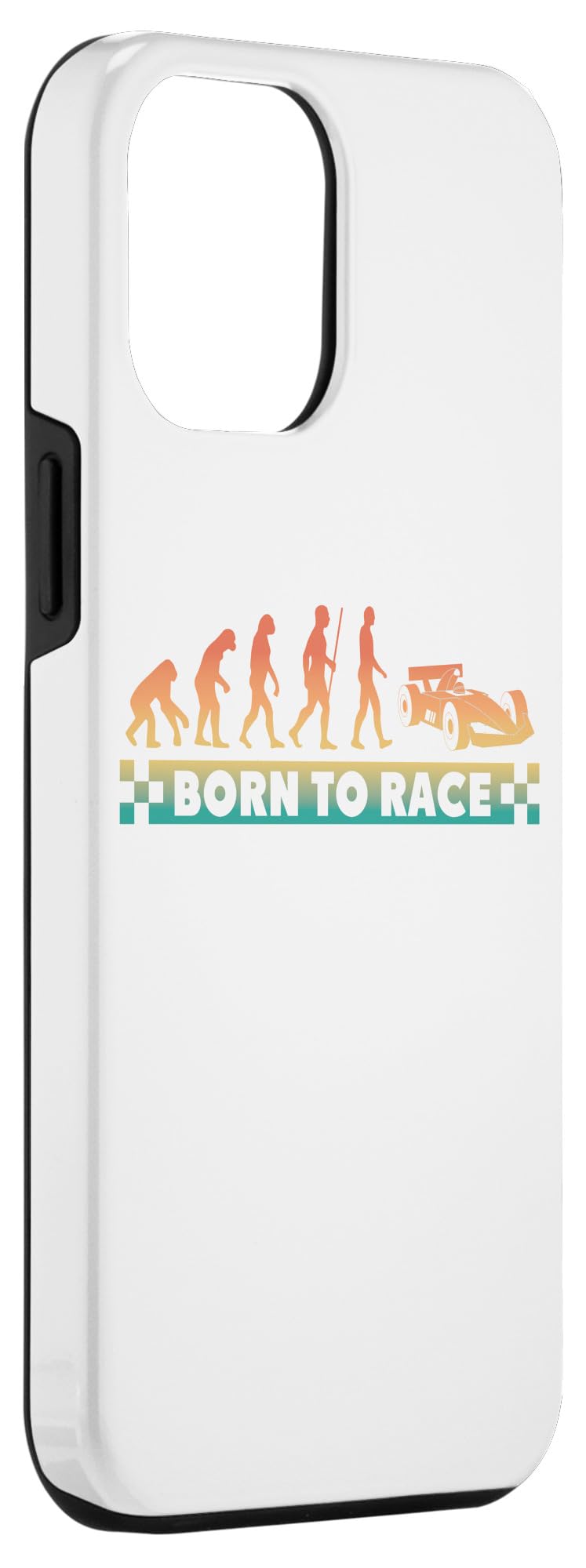 iPhone 14 Plus Retro Born to Race - Vintage Racer Racing Evolution Case - Image 3