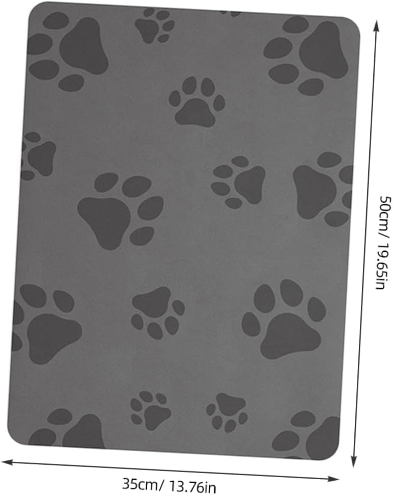 Absorbent Pet Feeding Mat Non-Slip Water Bowl Mat for Dogs and Cats Scratch-Resistant Floor Protector Multipurpose Pad