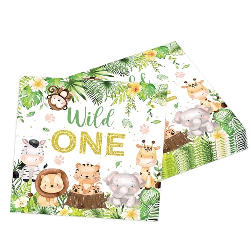 Tourima 20 Stück Wild One Geburtstag Deko Servietten, 33X33CM Deko 1....