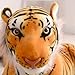 GracesDawn Stuffed Animals-Tiger 26.8 inches (Including Tail Size), Plush Animal Cat for Jungle Theme, Decoration, Cuddling, Ideal Gift for Children (Brown Tiger)