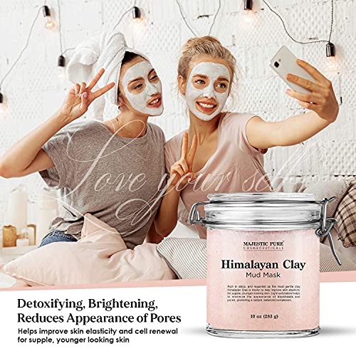 Majestic Pure Himalayan Scrub With Collagen (10 Oz) And Himalayan Mud Mask (10 Oz) Bundle #TOP3