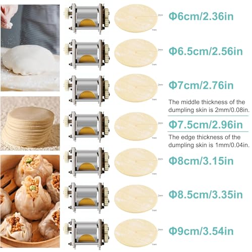 Elektryczny przyrząd do robienia pierogów i skórki wonton, automatyczna prasa do ciasta pierogi i pierogów, okrągła forma 140 W do użytku domowego i komercyjnego