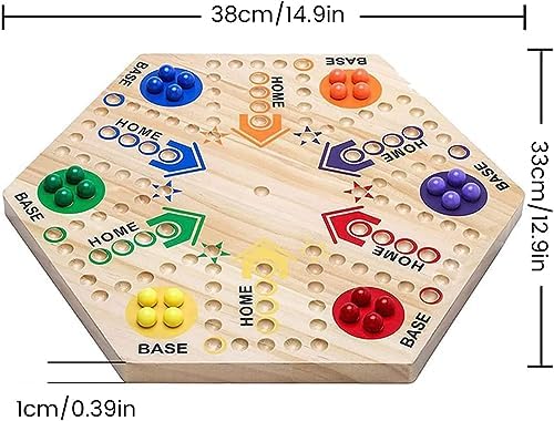 Marbles Board Game Double-Sided Wooden Board Games Parent-Children Interactive Marbles and Dice Board Game with 6 Dice and 30 Marble Balls Wooden Fast Track Board Games for Kids Adult 6 511PS1JeeKL. AC