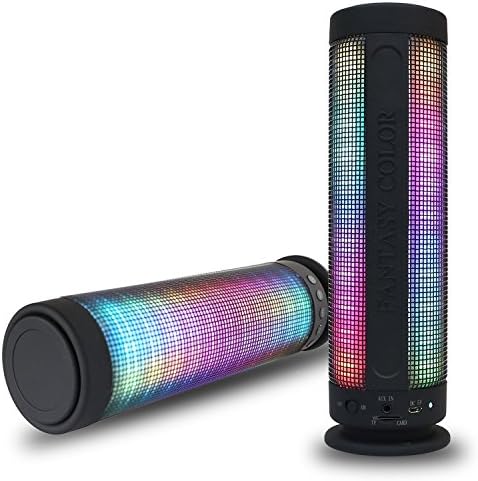 EVIZIAN ROKON Color - Portable Wireless Bluetooth Speaker 4800mAh Rechargeable Battery, 15 Hours Playtime Five LED Display Mode Powerful DSP Sound 4.0 Technology, Build in Microphone - Multi-Colored