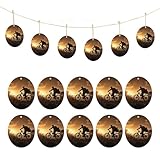 What you will receive: Package contains 10 wood wall sign with rope attachment. Egg shape signs are approximately 2.6 x 3.1 inches. Hanging decorations for wedding size is just right, does not take up space, and is suitable for decorating different p...