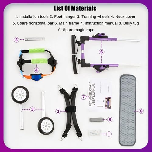 Silla de ruedas para perros con parálisis ajustable talla XS 7
