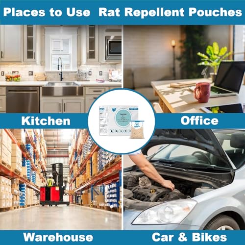Image of CRIYALE Rat Repellent Pouches Natural, Long-Lasting, Non-Toxic & Eco-Friendly Rodent & Pest Control for Home, Kitchen, Warehouse & Garden Effective Deterrent for Mice, Mouse, Spider & Roaches (10pc)