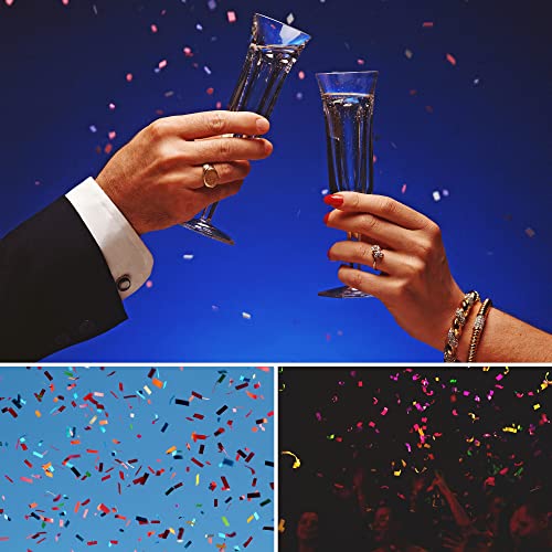 COM-FOUR® 4x Shooter Party Popper Champagne, confettikanon voor oudejaarsavond, feestjes, verjaardagen, confettibom als… - Image 3