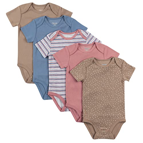 Image of Hanes Baby and Toddler Ultimate Flexy Short Sleeve Bodysuit (5 Pack)