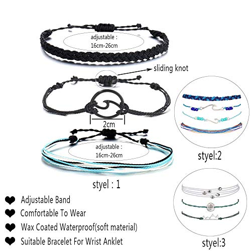 Long Tiantian Wave Bracelets For Teen Girls Cute Boho Braided String Beach Ocean Bracelet For Women Summer Jewelry Gift (O) #TOP4