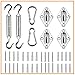 Kit de Fixation pour Voile d'Ombrage, 304 Inoxydable pour Voile D'ombrage - pour Une Installation en Toute Sécurité des Auvents Carrés Et Triangulaires