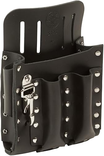 Klein Tools 5125 bolsa de piel para herramientas, 5 bolsillos