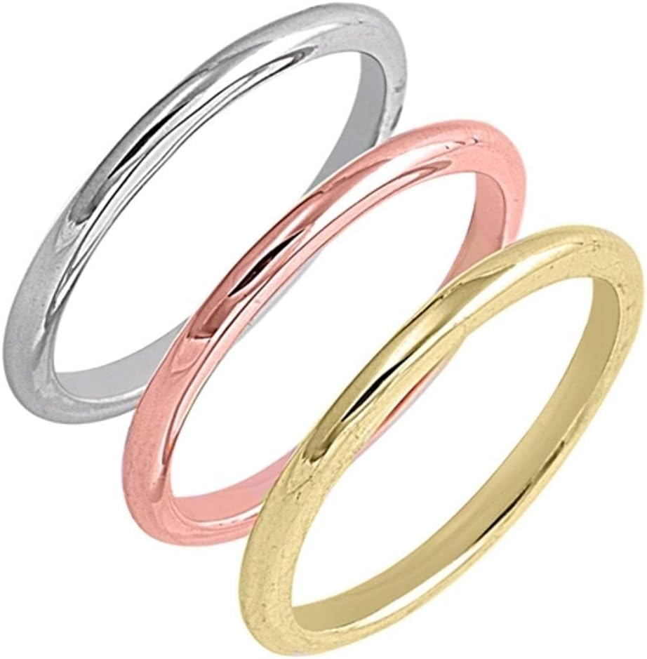 CHOOSE YOUR STYLE Sterling Silver Triple Band Set Ring