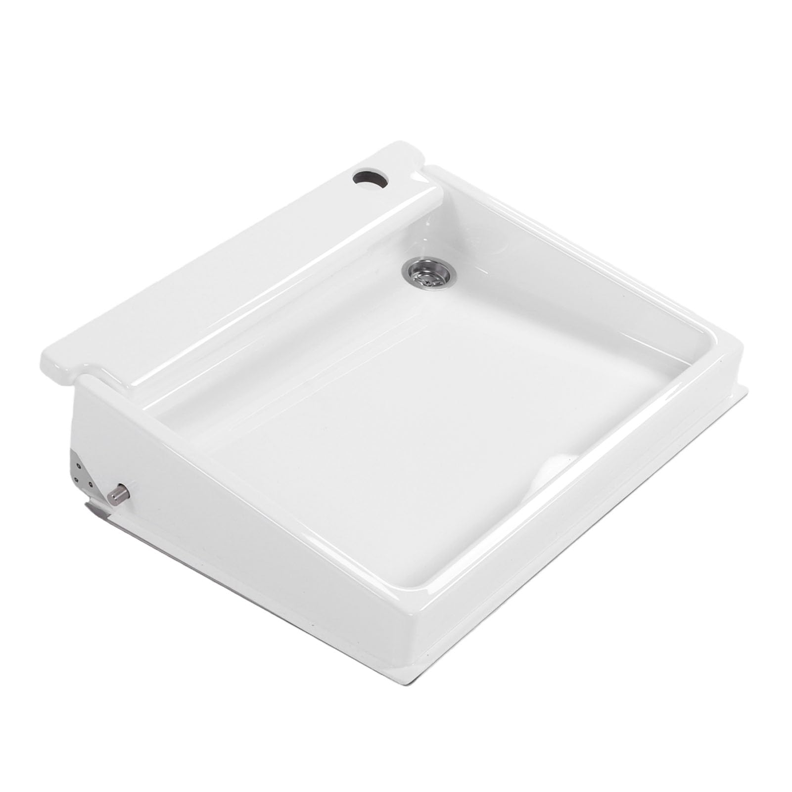 Generic RV-Acryl-Klappwaschbecken, Kratzfest, Effiziente Entwässerung für Boot, Yacht, Küche, Weiß (1 Waschbecken), für Wohnmobil-Camping