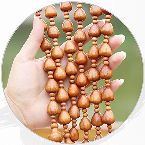 Rideau de perles de bois pour séparer les pièces sans perdre la lumière