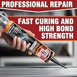 Polyurethane Windshield Sealant, Black Windshield Adhesive - High Viscosity, Fast Curing for Car Windshield/Back Glass Installation & Repair with Gloves, Applicator Tip (310ml*2) - Image 2