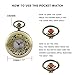 Tiong Engraved Hollow Pocket Watch Quartz Cosplay Birthday Best Gifts
