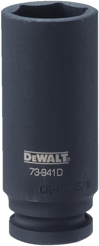 DEWALT DWMT73941OSP 6 Point 1/2'' Drive Deep Impact Socket 15/16'' SAE