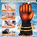 Heated Gloves for Men Women, 7.4V Rechargeable Hand Warmer Gloves with Touchscreen, Waterproof Non-Slip Electric Heated Glove for Winter Outdoor Work Motorcycling Skiing Hiking Fishing Arthritis Hands