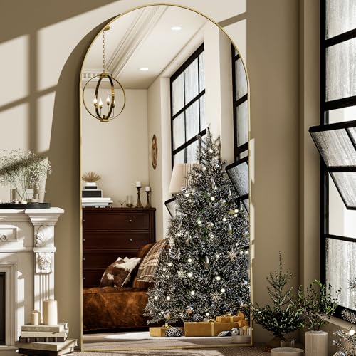 HARRITPURE Full Length Mirror Arch Floor Mirrors with Aluminum Alloy Frame Free-Standing Wall Mounted or Leaning Large Bedroom Dressing Mirror Modern & Contemporary Decor for Home - Image 3