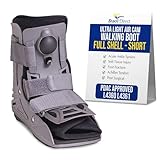 Brace Align Ultra Light Air Short Walking Boot - Lightweight Pneumatic Full Shell Orthopedic CAM Walker for Foot & Ankle Recovery L4360 L4361 - M Shoe Size (Men 9-11 / Women 10-12.5)