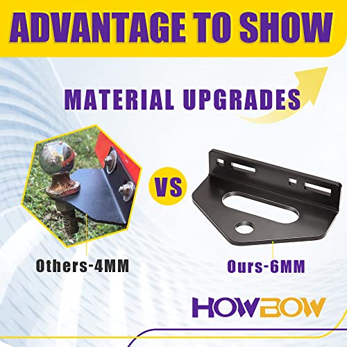 Zero Turn Mower Trailer Tow Hitch, 1/4"(6Mm) Thick Heavy Duty Steel Universal Lawn Trailer Hitch 2"-5.1" Hole Center, Versatile Chain Slot Rugged Steel Trailer Hitch Included Carriage Bolt Hardware #TOP1