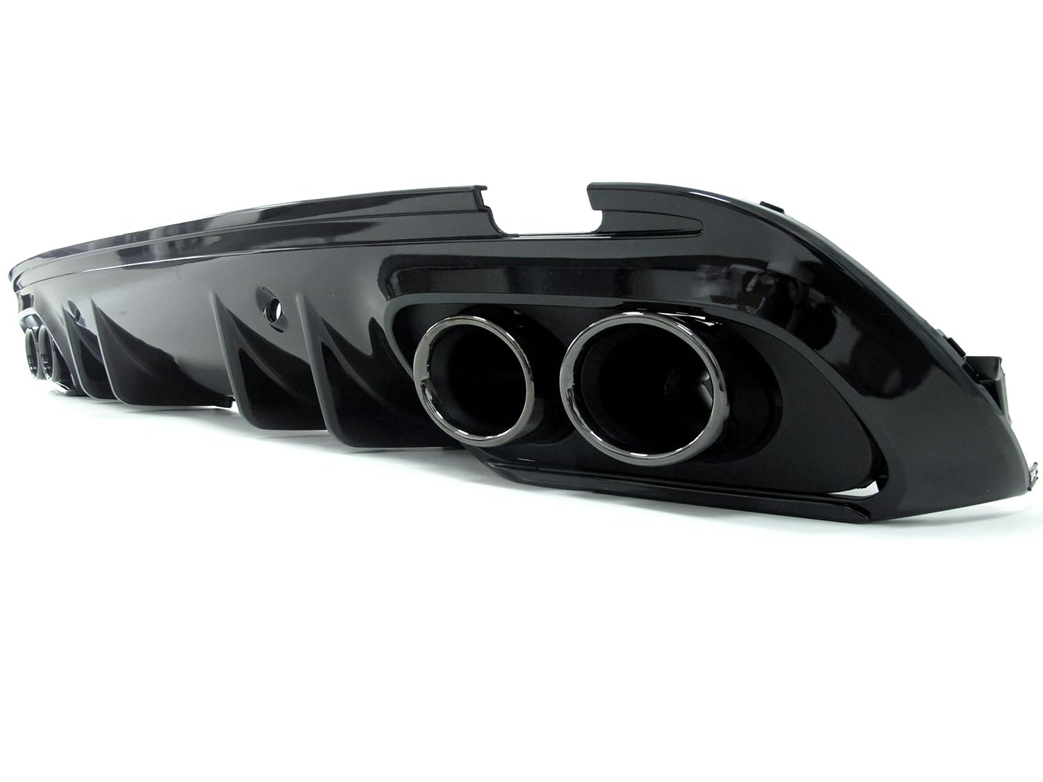 Heckdiffusor Diffusor + Auspuffblenden Schwarz für Mercedes Benz C-Klasse W205 S205 AMG Line Limo Kombi C43 AMG ab 2014 2015 2016 2017