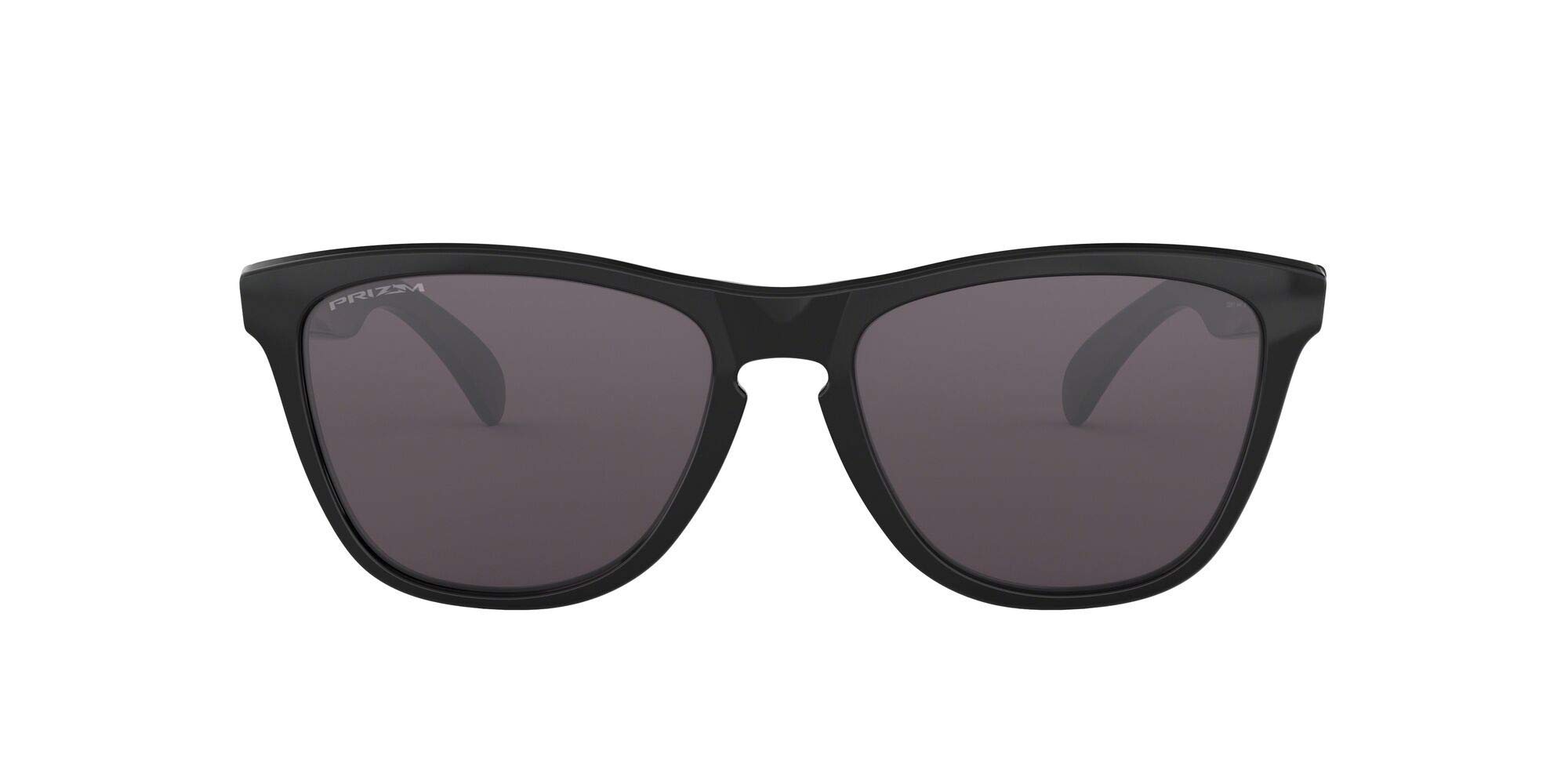 OakleyMen's Frogskins (a) 0OO9245 Polarized Iridium Rectangular Sunglasses, POLISHED BLACK, 54.01 mm