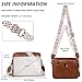 TANTOMI Crossbody Bags for Women Trendy Crossbody Purse Shoulder Handbags Vegan Leather Built in Wallet for Traver-Brown