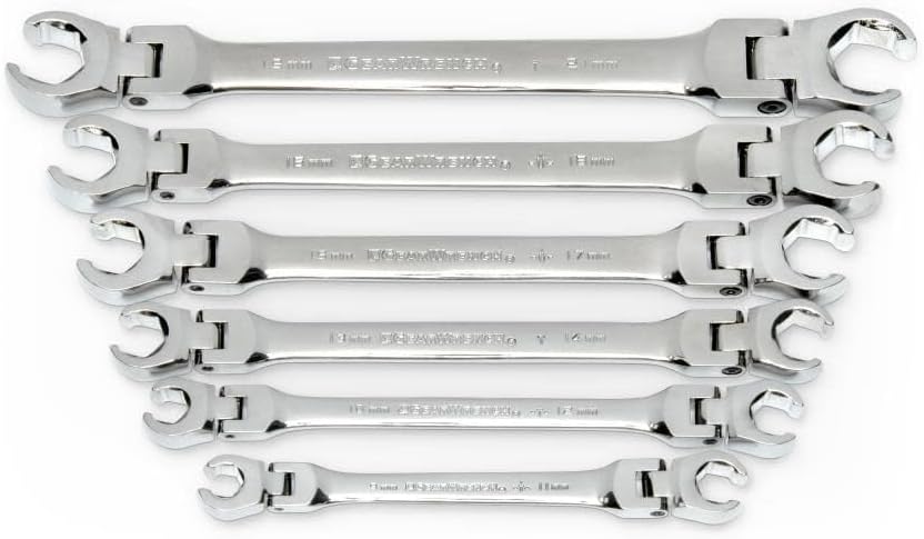Gearwrench Flare Nut Wrench Set, 6 Pc. Metric Flex