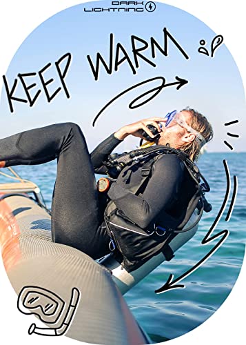 Dark Lightning Full Body Wetsuit Men And Women, 3/2Mm Wet Suit Womens Mens Diving Surfing Snorkeling Kayaking Water Sports (Men - Black-3/2Mm, 3X-Large) #TOP4