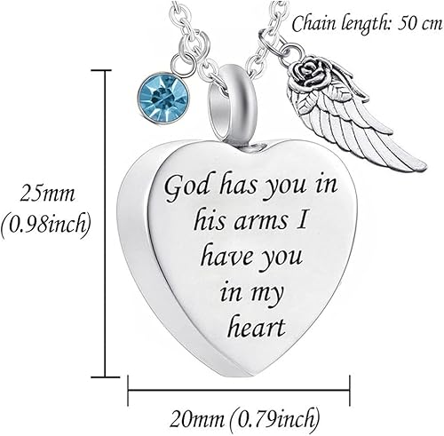 Miniatura 3 de 3 piezas de collar de urna de cremación, collar de cenizas de corazón, medallón tallado, acero inoxidable, colgante conmemorativo impermeable con