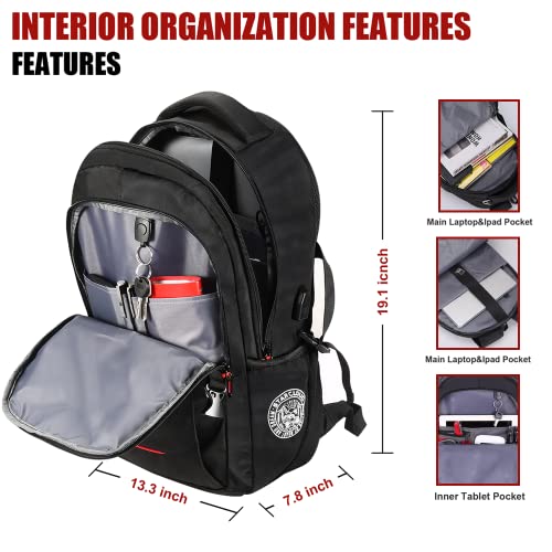 Business-Travel-Laptop-Backpack-156-Inch-Anti-Theft-Water-Resistant-Bookbag-with-USB-Charging-Port-Durable-College-School-Daypack-for-Men-Women-Fits-156-Inch-Notebook-Black