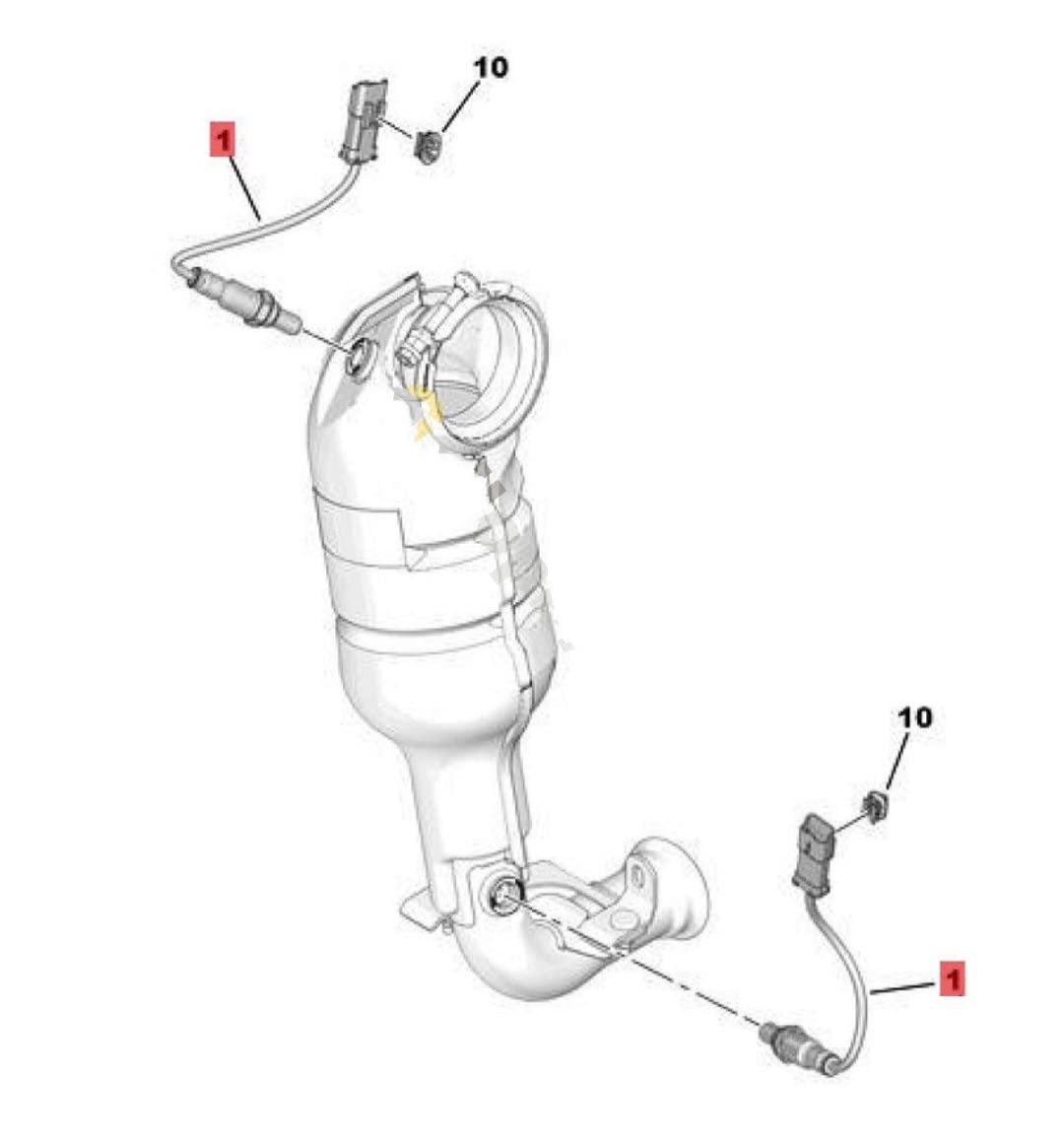 Generico CMEFDC Sonda Lambda 9673438580 per Citroen per C-Elysee C3 DS3 2012-2016 2015 2014 2013 Rapporto Aria/Carburante Lambda