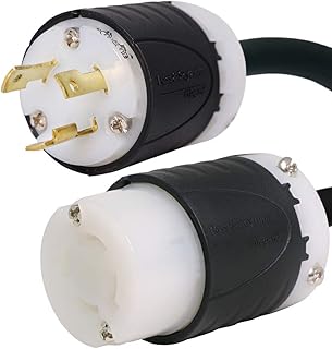 NEMA L6-30P to L15-20R Plug Adapter - 1 Foot, 20A/250V, 12/3 SJOOW - Iron Box # IBX-5168-01
