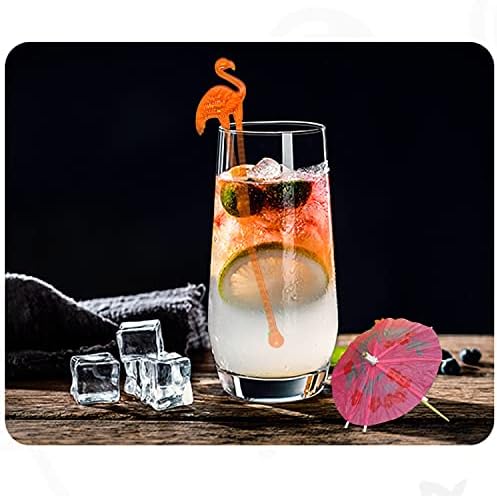 60 Pieces Cocktail Party Decoration Drinks Accessory Pack with Paper Umbrella Sticks, Sparkle Toothpicks, Flamingo Stir Sticks, Drinks Ancocktail Party Decoration, Mixed Colors