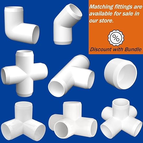 Miniatura 7 de 1" PVC Pipe Furniture Grade, DIY PVC Projects for the Home, Garden, Greenhouse, Farm and Workshop, Sch. 40 White [40" x 10 Pack]