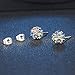 Multicolored Ball Bead 18k White/rose Gold Plated Swarovski Crystal Zircon Earrings Pierced Eardrop Studs